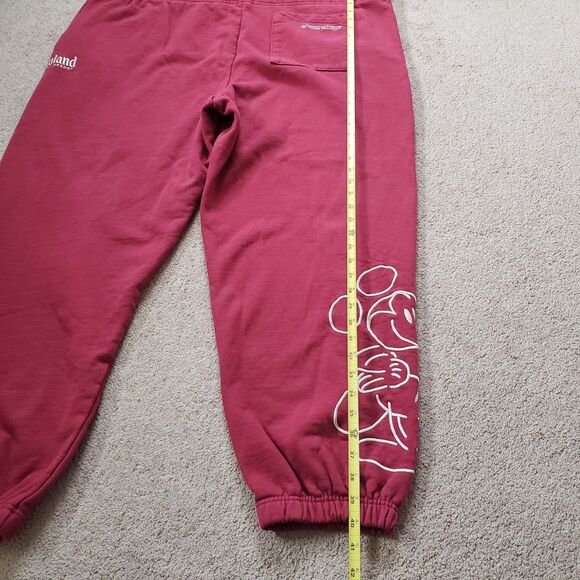 Walt Disney World Mickey & Friends Houseware Maroon Sweatpants 2XL Embroidered - Picture 7 of 12